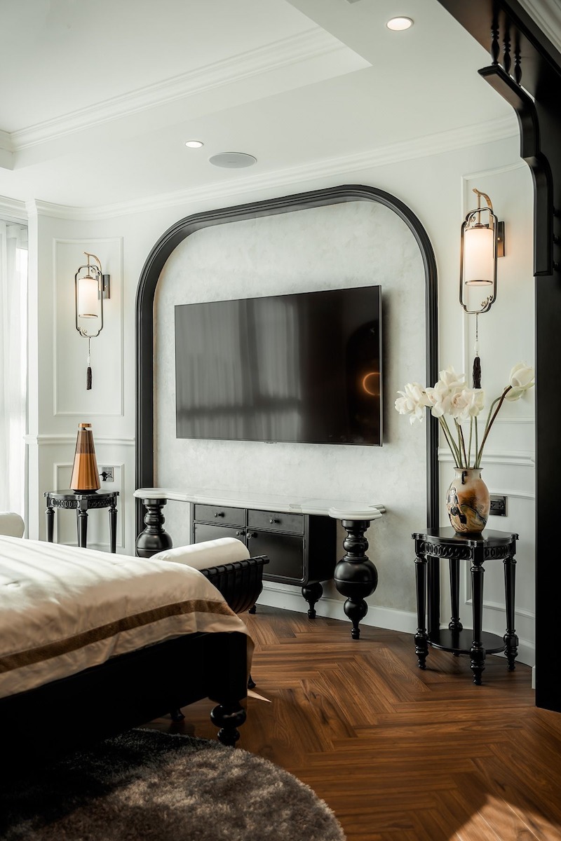 Phòng ngủ phong cách Indochine đề cao sự yên tĩnh, nhẹ nhàng và cảm giác nghỉ ngơi sâu 