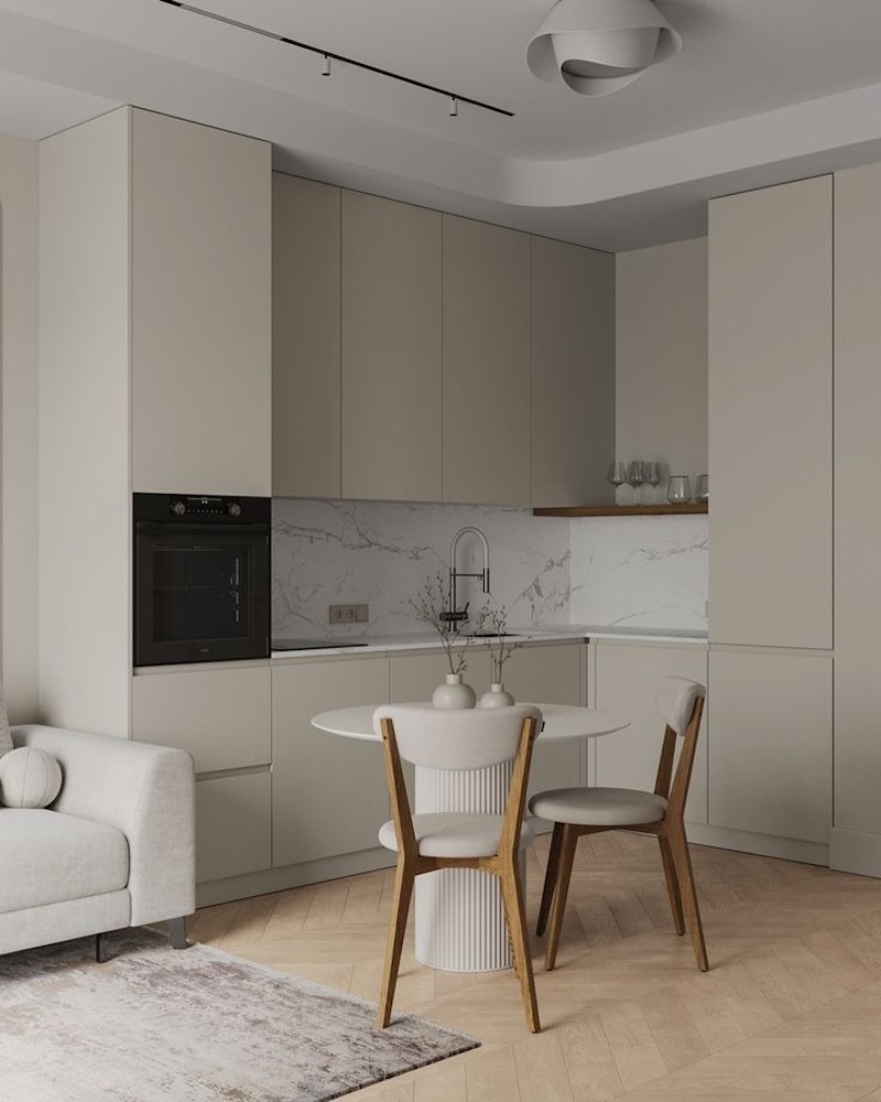 Phong cách Tối giản trong căn hộ 55m2 tập trung làm nổi bật công năng hơn yếu tố trang trí