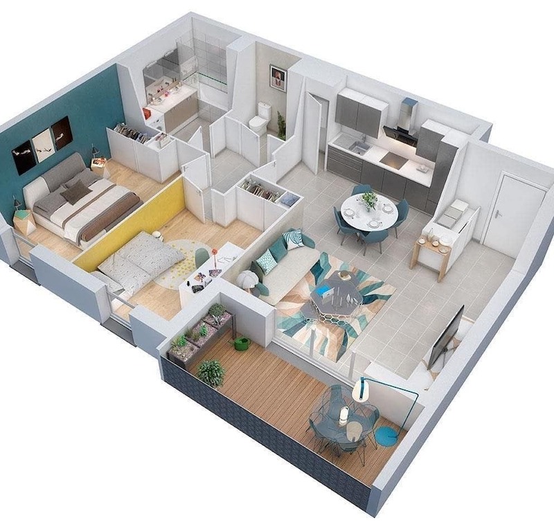 Các phòng ngủ được bố trí cách âm hợp lý, đảm bảo sự riêng tư, yên tĩnh cho giấc ngủ và học tập của các thành viên