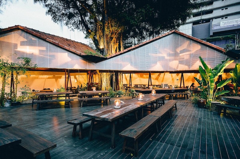 Cây chịu hạn và ít rụng lá trong nhà hàng sân vườn giúp giảm công chăm sóc và giữ không gian luôn gọn gàng