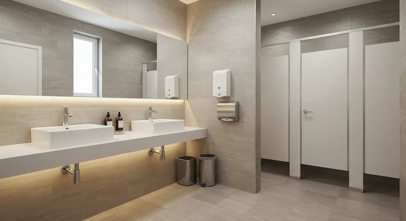 Nguyên tắc đảm bảo an toàn & thân thiện với mọi đối tượng yêu cầu sàn chống trượt, lối đi rộng rãi, tay vịn và thiết bị phù hợp người già, trẻ em, người khuyết tật