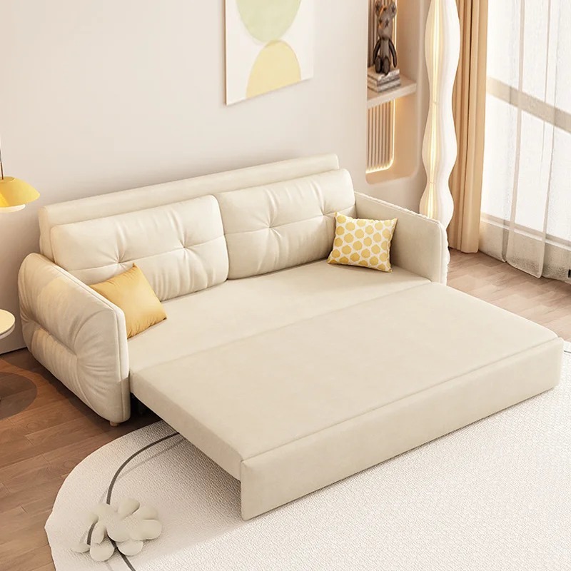 Sofa giường nhỏ gọn vừa là nơi tiếp khách, vừa là giường ngủ dự phòng rất tiện nghi
