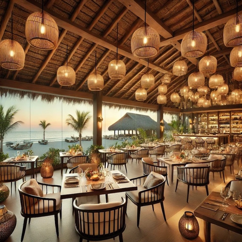 Kết hợp tre và kính trong suốt giúp mở rộng tầm nhìn tạo cảm giác rộng rãi sáng sủa đồng thời vẫn giữ được vẻ tự nhiên