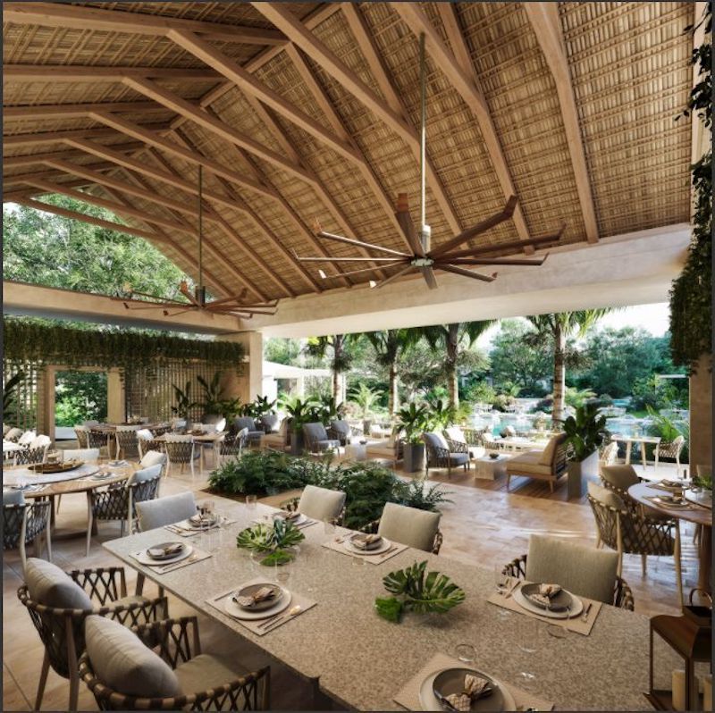 Tre dễ tạo hình linh hoạt trong thiết kế mái vách trần giúp nhà hàng mang hình dáng độc đáo và thu hút khách hàng