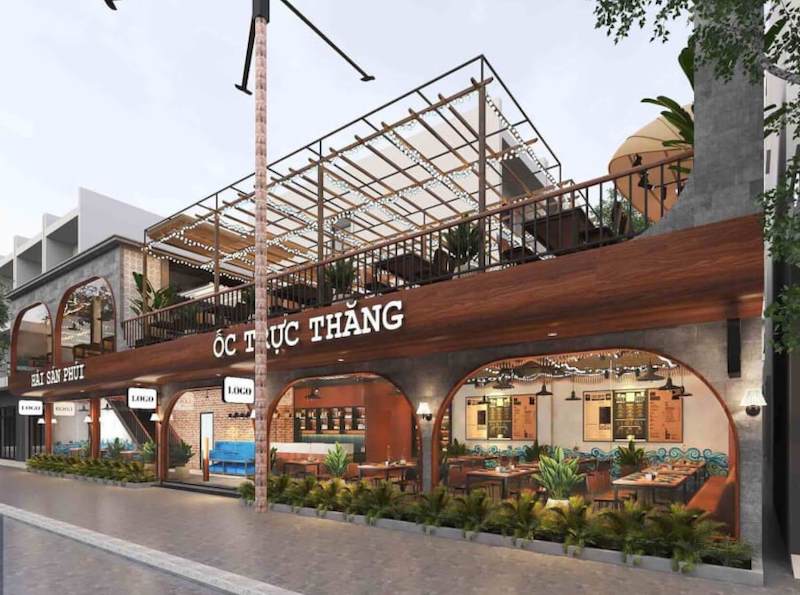 Thiết kế thông minh kết hợp khu bếp, quầy chế biến và lối đi rộng, giúp nhân viên thao tác nhanh, phục vụ khách liên tục, giảm ùn tắc 