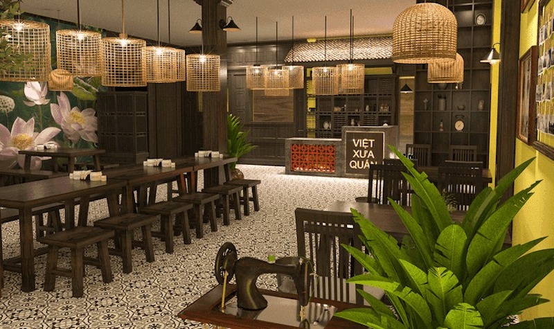 Trong phong cách Mộc, đồ trang trí hoài niệm như đèn mây tre, gốm, tranh gỗ tạo không gian ấm áp, gần gũi và giàu cảm xúc 