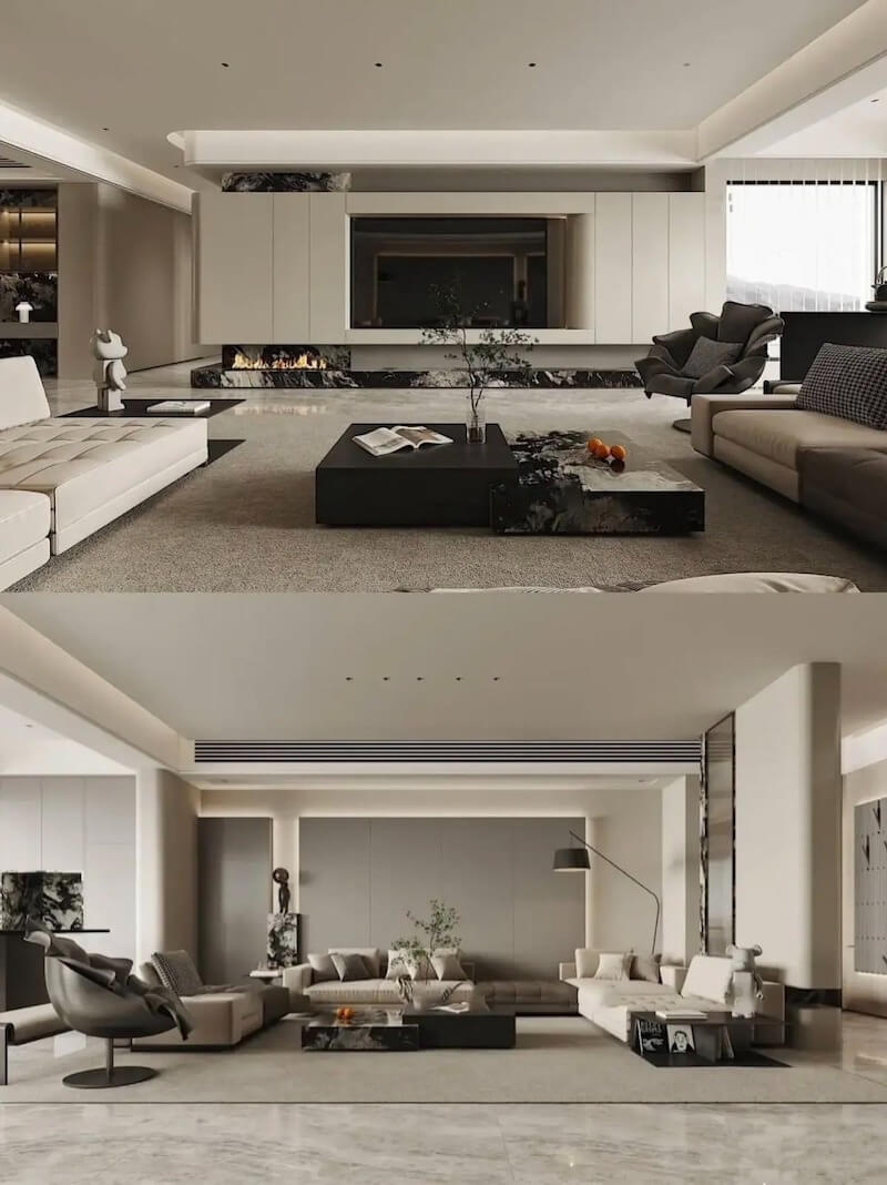 Tùy thuộc vào diện tích của căn nhà, nội thất cũng được thiết kế lại để cân đối và vừa vẹn một cách hoàn hảo