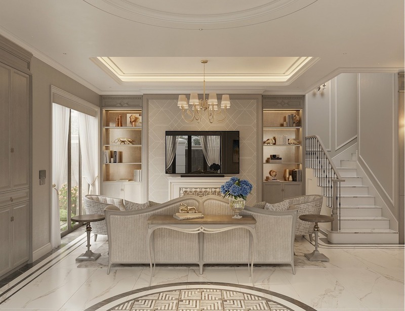 Biệt thự song lập Vinhomes có diện tích giới hạn, tường chung hai nhà và quy chuẩn nghiêm ngặt, nên cần giải pháp tối ưu công năng, ánh sáng và trải nghiệm sống