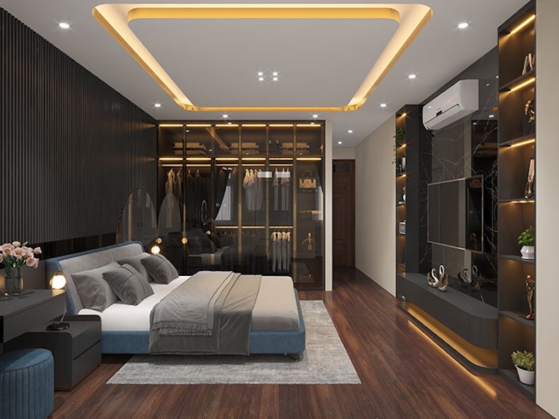 Mẫu phòng ngủ Master theo phong cách hiện đại, sang trọng, thể hiện sự đẳng cấp gu thẩm mĩ của gia chủ