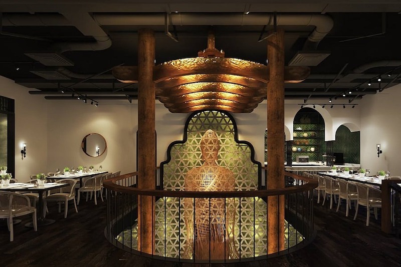 Bố trí quầy buffet chay cần đảm bảo luồng di chuyển mượt, khoảng cách hợp lý, tránh ùn tắc giờ cao điểm phục vụ