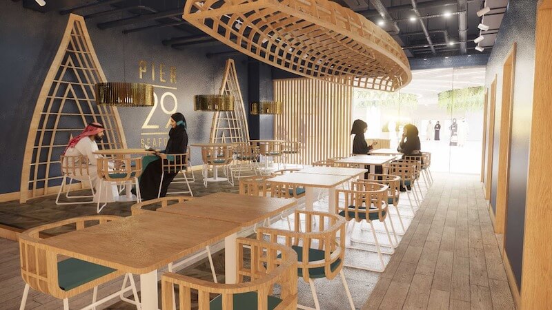 Nhà hàng hải sản phong cách Công nghiệp gây ấn tượng với không gian thô mộc, mạnh mẽ, làm nổi bật sự tươi sống và chân thật của hải sản