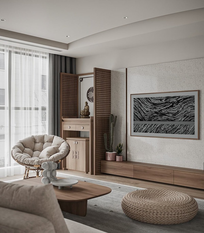 Hướng bàn thờ nên hợp mệnh gia chủ, tránh đối diện cửa ra vào, nhà vệ sinh, gương soi, đảm bảo yên tĩnh và giữ sự trang nghiêm trong phòng khách 