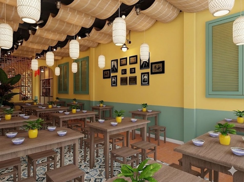 Lựa chọn vật liệu nội thất dễ vệ sinh giúp giữ sạch sẽ, hạn chế mùi, đảm bảo an toàn thực phẩm và trải nghiệm khách tốt