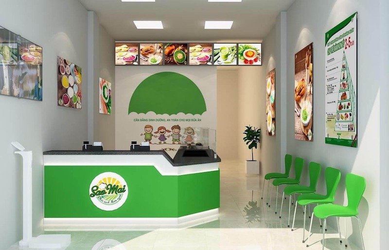 Phụ huynh đánh giá chất lượng cháo qua không gian, thiết kế sạch tạo cảm giác an tâm, tăng uy tín thương hiệu và đáp ứng tiêu chuẩn vệ sinh an toàn thực phẩm