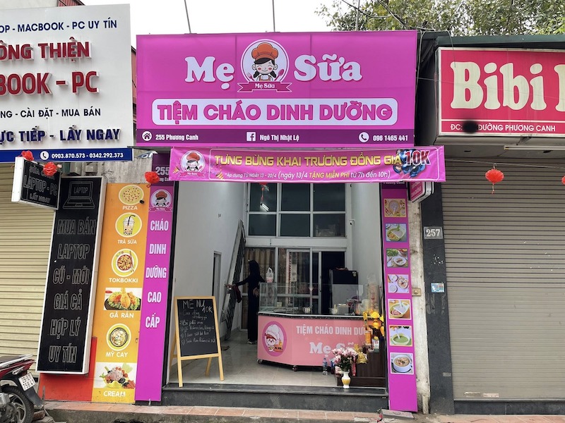 Dù quy mô nhỏ, quán cháo dinh dưỡng vẫn cần hình ảnh chuyên nghiệp để tạo niềm tin và cạnh tranh hiệu quả với các thương hiệu lớn