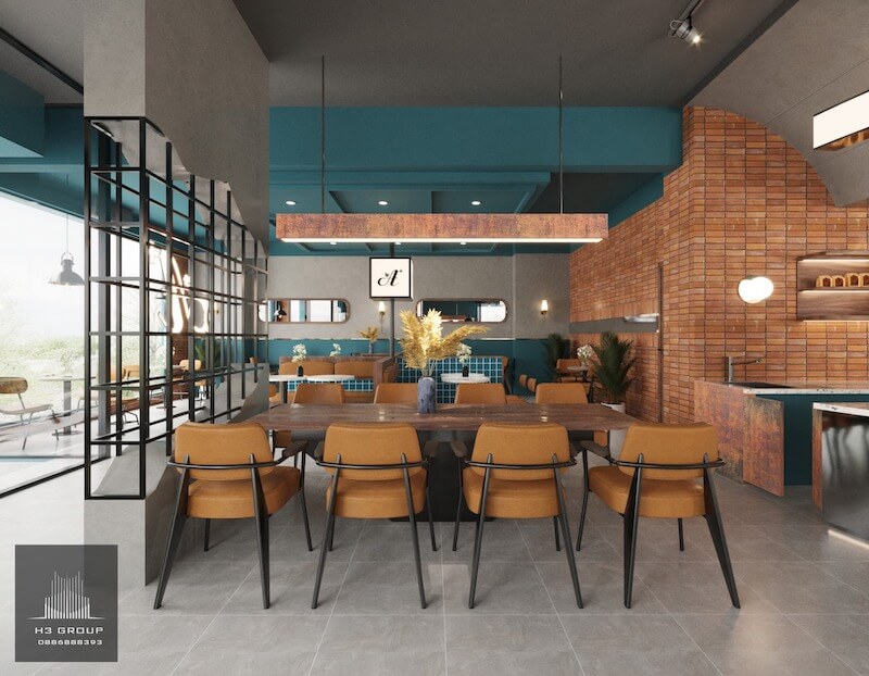 Quán cafe được thiết kế theo phong cách hiện đại với nội thất gỗ, gam màu trung tính, tạo không gian tối giản và ấm cúng