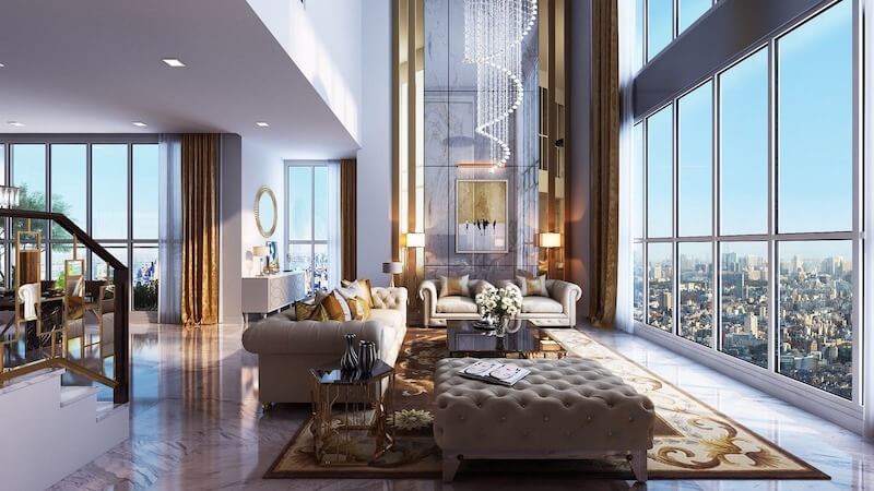 Khi thiết kế khu vực chức năng penthouse, cần phân khu rõ ràng, ưu tiên view đẹp, kiểm soát thông tầng, giao thông nội bộ mạch lạc và tích hợp kỹ thuật đồng bộ