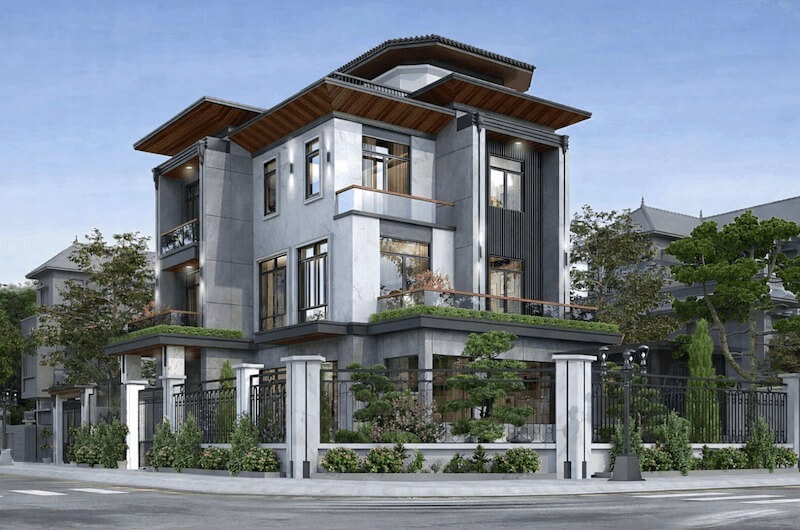 Vinhomes Green Villas đặc trưng bởi kiến trúc hiện đại, siêu sang độc bản với mật độ xây dựng thấp