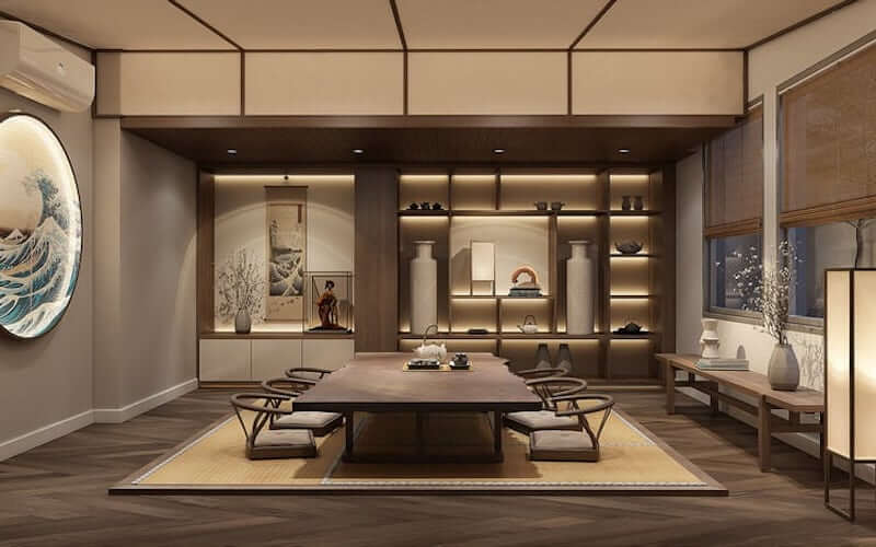 Các gam trung tính của nội thất giúp tôn ánh sáng tự nhiên, tạo cảm giác ấm áp, thanh tĩnh và đúng tinh thần tối giản Thiền