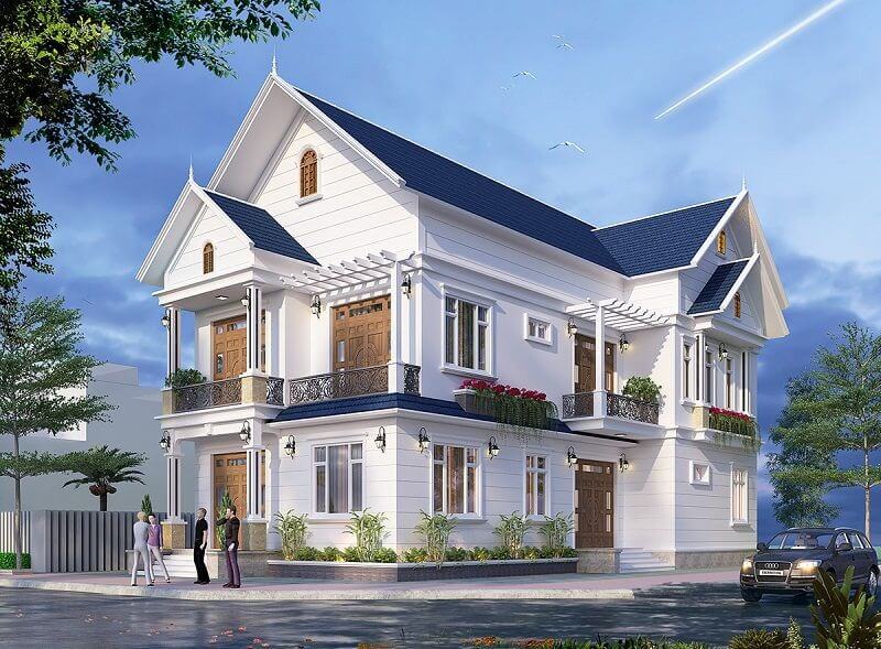 Ban công rộng, cửa sổ lớn bố trí đều các mặt giúp lấy sáng và thông gió tự nhiên, phù hợp khí hậu Việt Nam