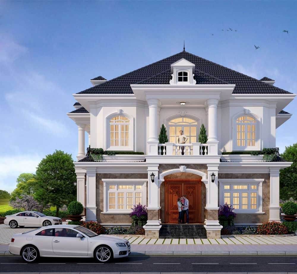 Tỷ lệ độ dốc mái và tường chuẩn giúp mái Thái cân đối chiều cao công trình, thoát nước tốt, chống nóng hiệu quả, giữ vẻ thế hài hòa