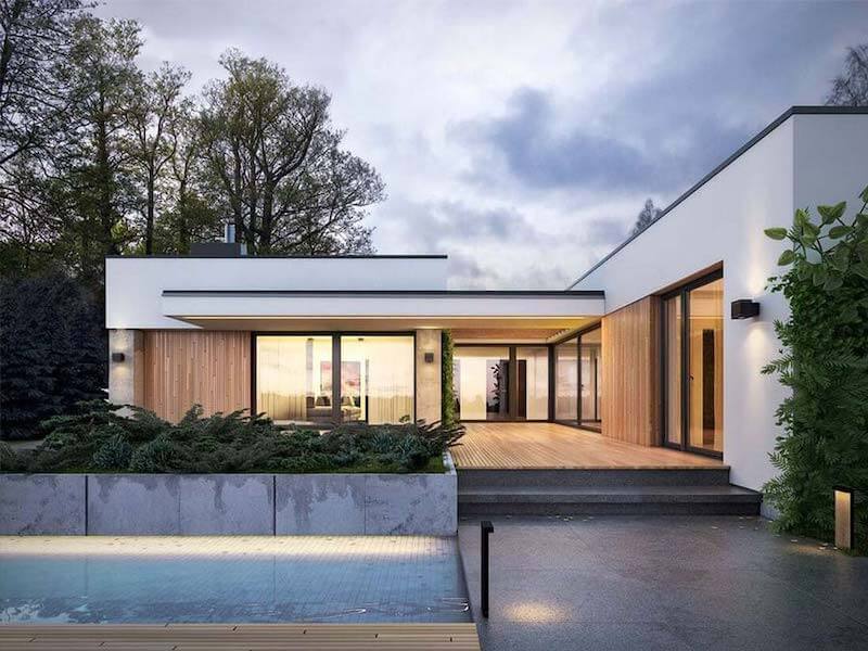 Khu vực sân hiên và tiểu cảnh xanh giúp không gian sống thêm thư thái, đồng thời tạo sự kết nối hài hòa giữa ngôi nhà và thiên nhiên xung quanh