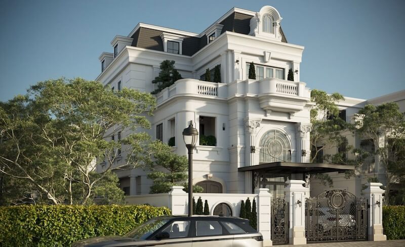 Kiến trúc tân cổ điển phù hợp gia chủ tài chính tốt, yêu vẻ đẹp sang trọng, bền vững hoặc nhà đầu tư muốn gia tăng giá trị bất động sản lâu dài