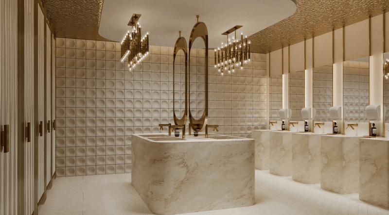 Nhà vệ sinh trong nhà hàng sang trọng cần được thiết kế chỉn chu và cao cấp vì đây là yếu tố thể hiện mức độ chăm chút trải nghiệm khách hàng