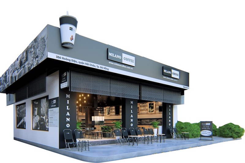 Mô hình Milano Premium phù hợp với những nhà đầu tư có nguồn vốn khá muốn xây dựng quán cafe quy mô lớn, có không gian máy lạnh