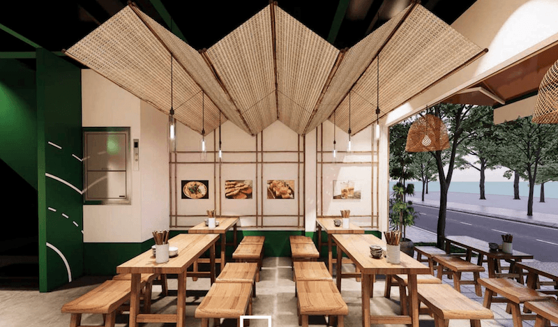 Khu bếp được tổ chức gọn, có hệ thống hút mùi và thông gió hiệu quả, đảm bảo môi trường phục vụ sạch và chuyên nghiệp