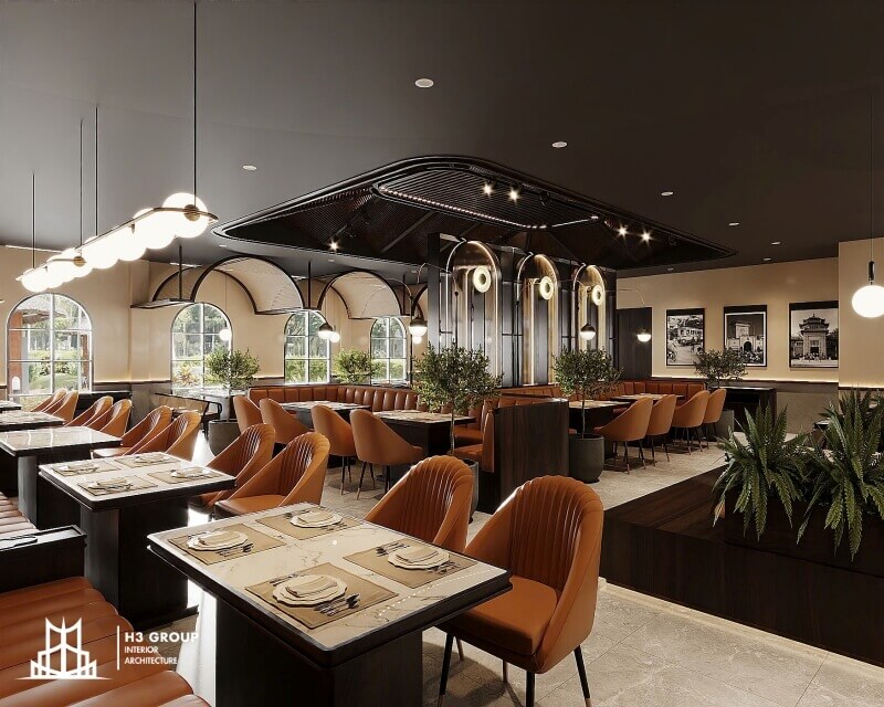Lã Vọng Restaurant là một dự án cải tạo quán bi-a cũ thành nhà hàng chả cá