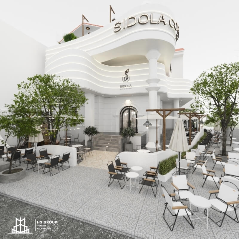 Mô hình Cafe kết hợp sân vườn phù hợp với khu dân cư, khu biệt thự, ven sông hoặc những mặt bằng có không gian thoáng và ít tiếng ồn