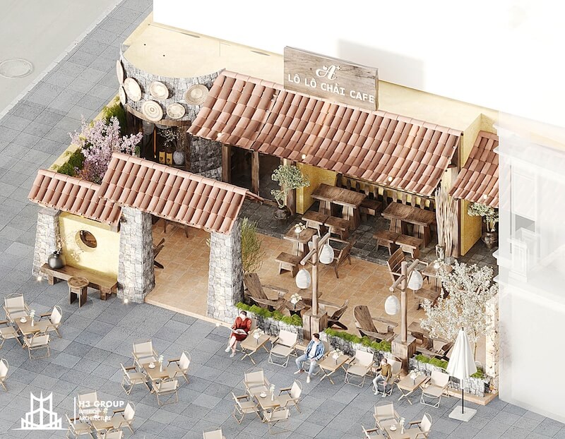 Dự án Lô Lô Chải A+ Cafe cơ sở 1 tọa lạc tại Thanh Trì, Hà Nội do H3 Group thiết kế và thi công trọn gói